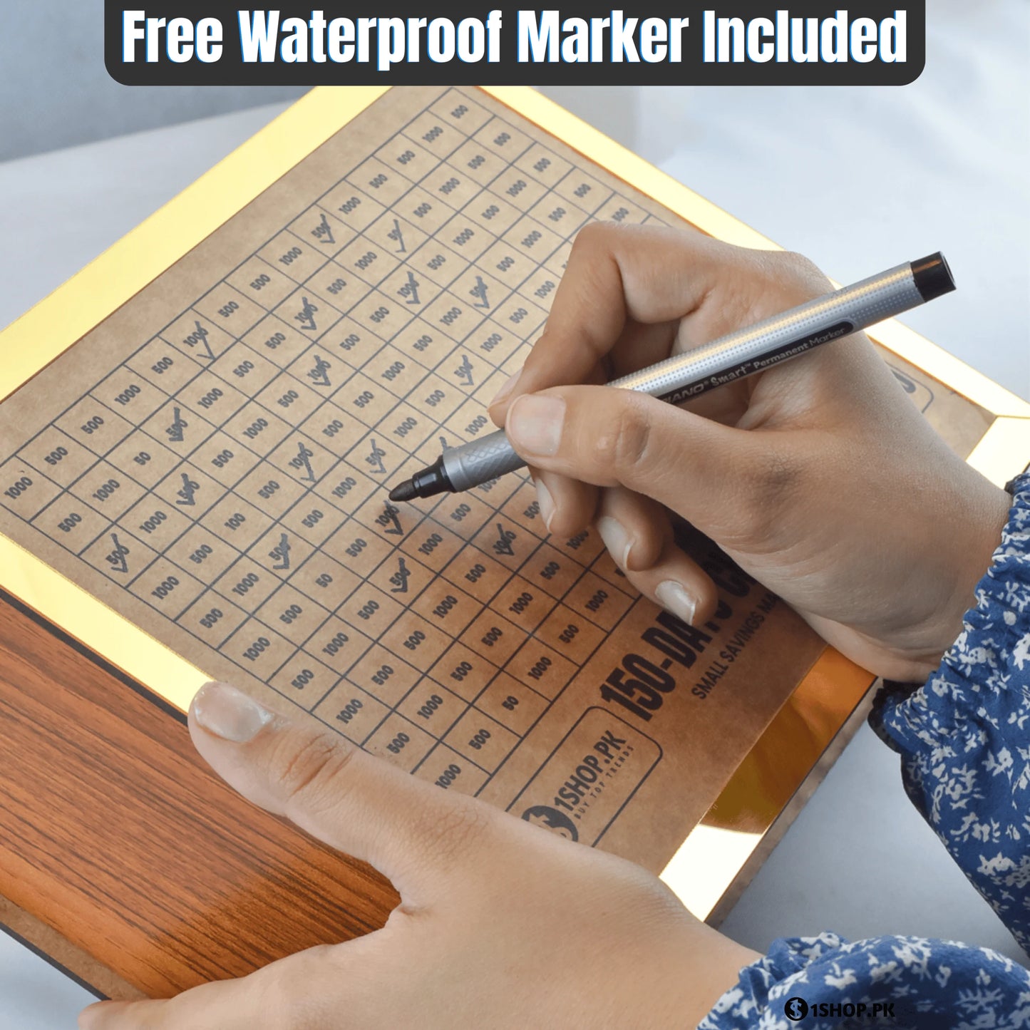 Wooden Money Saving Box-( All In 1 )